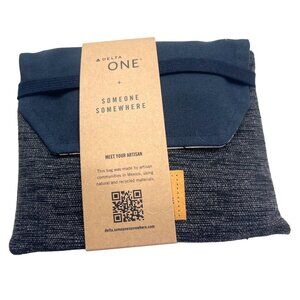 Delta ONE Someone Somewhere Delta Travel Toiletry Bag Grey Blue Cotton 1st Class